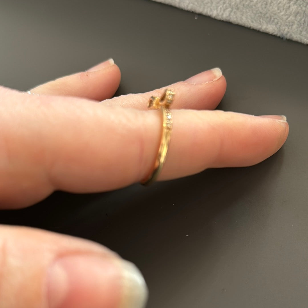 Genuine Pandora Solid Gold G585 Ring 54 Classic Bow