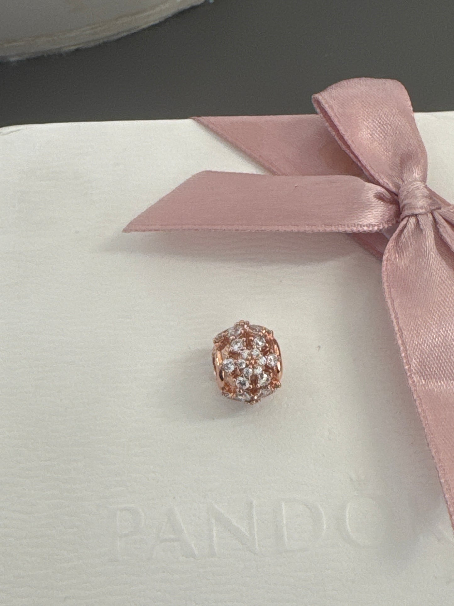 Genuine Pandora Rose Gold Sparkling Herbarium/ Snowflake/ Flower Charm