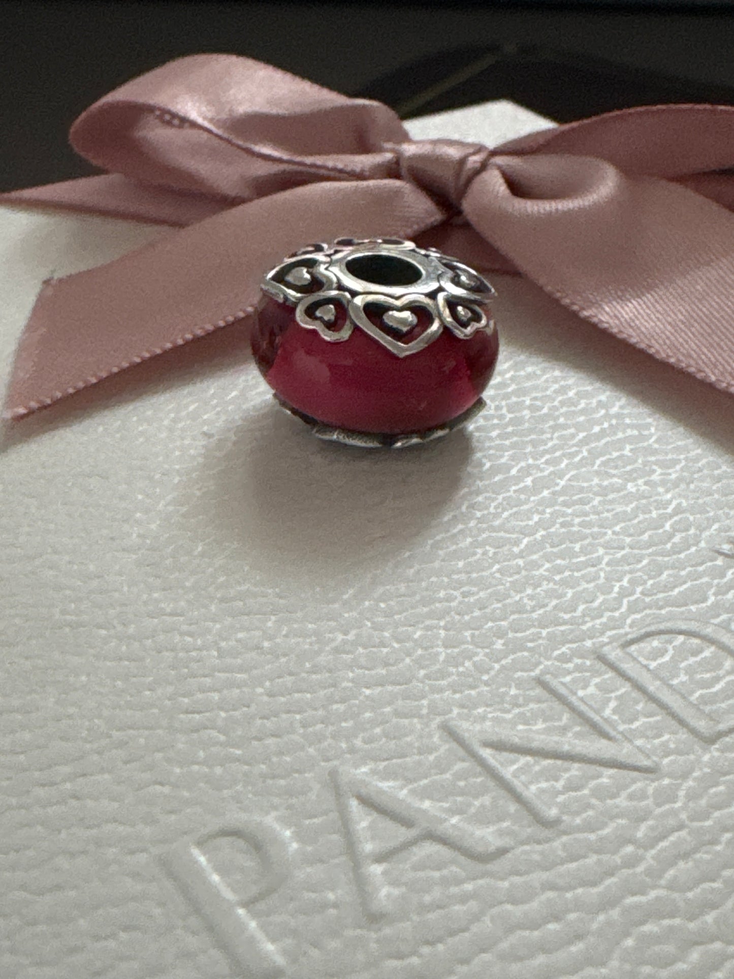 Genuine Pandora Pink Reveal Your Love Murano Charm