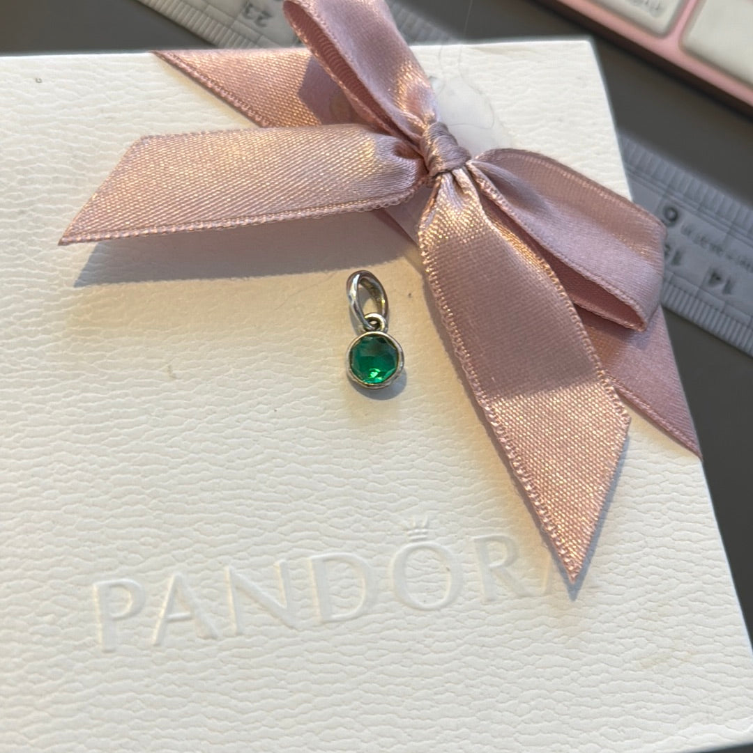 Genuine Pandora Green Stone Dangle