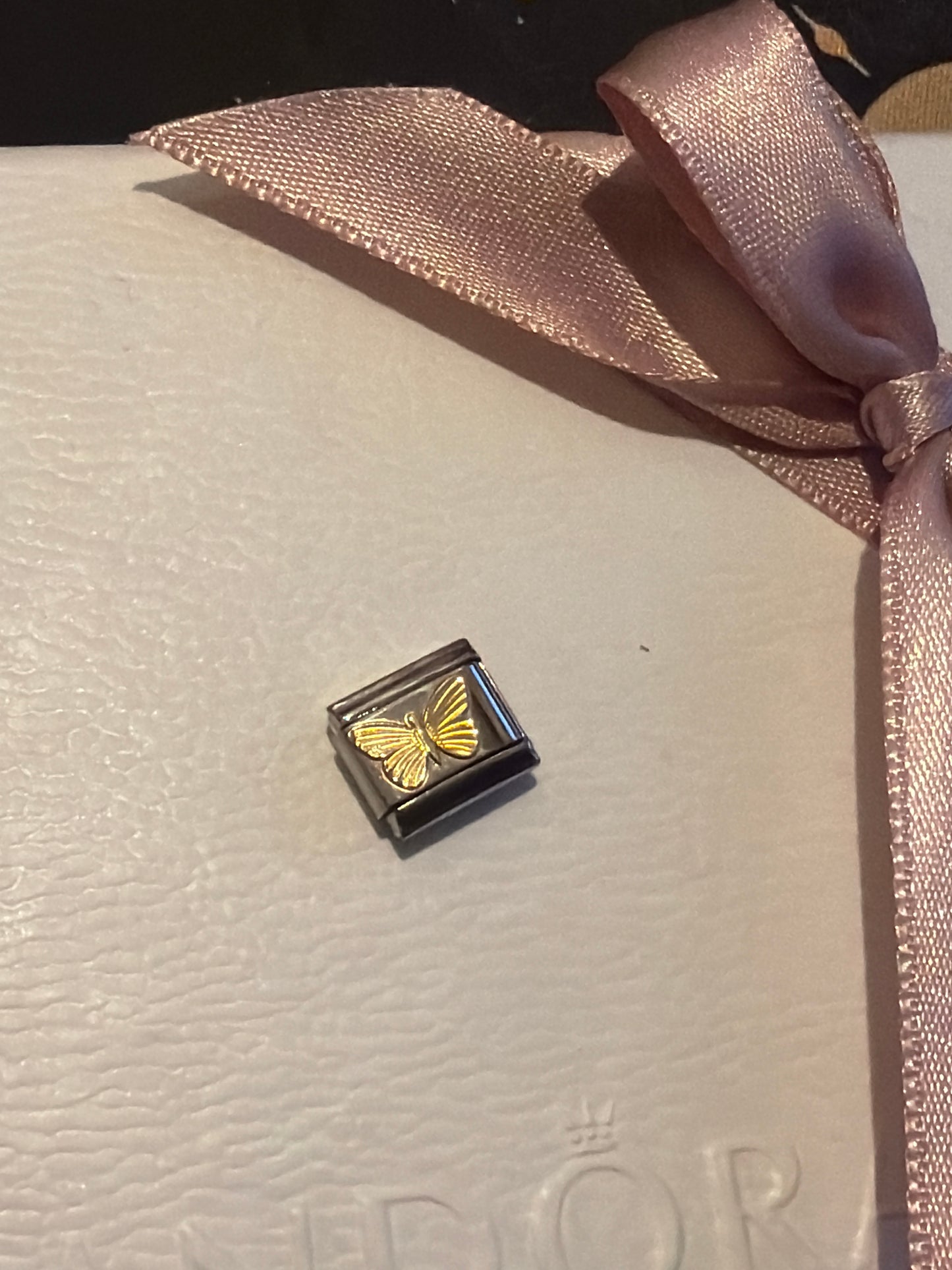 Genuine Nomination Rose Gold Butterfly Link Charm
