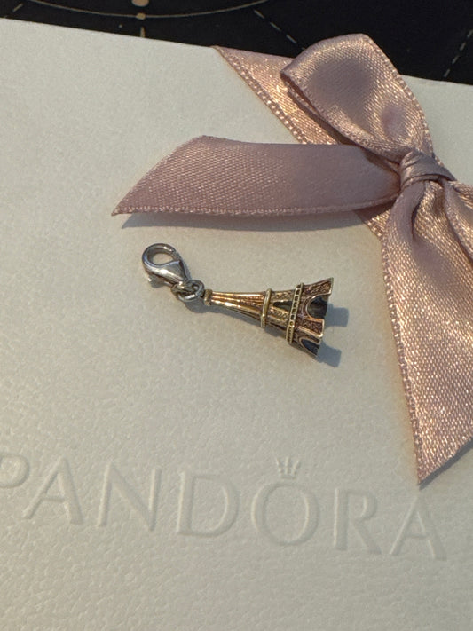 Genuine Thomas Sabo Rose Gold Dangle Eiffel Tower France Travel Charm