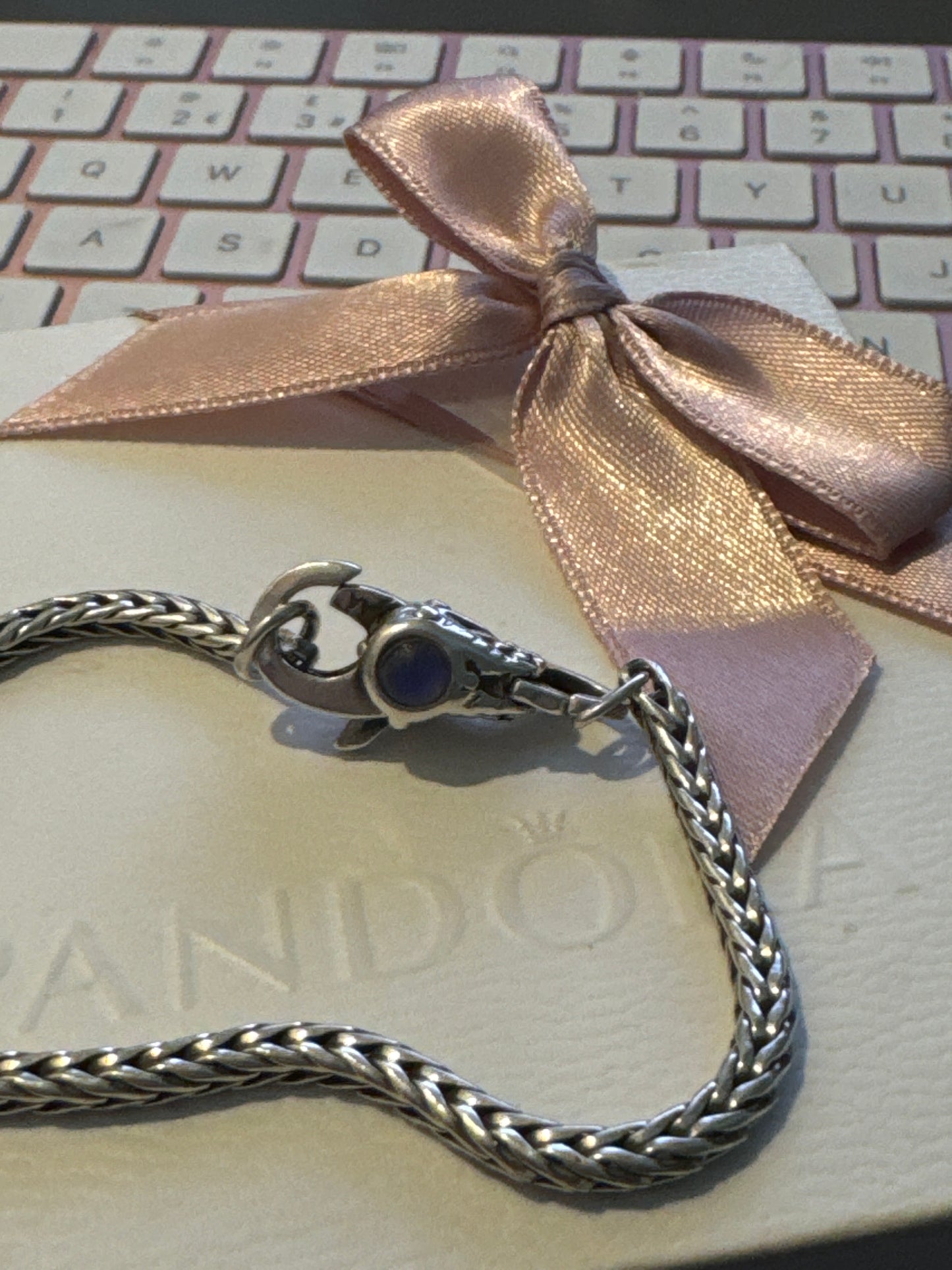 Genuine Trollbeads Mexican Lock RARE HTF and Chain Bracelet 20cm