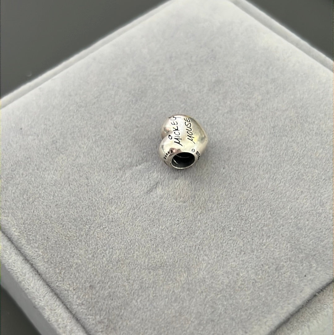 Genuine Pandora Disney Mickey Mouse Autograph Signature Heart Charm
