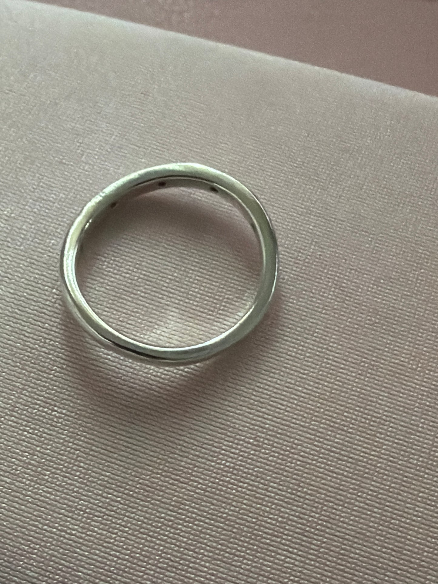 Genuine Pandora Clear CZ Stone Half and Half Plain Ring Size 50