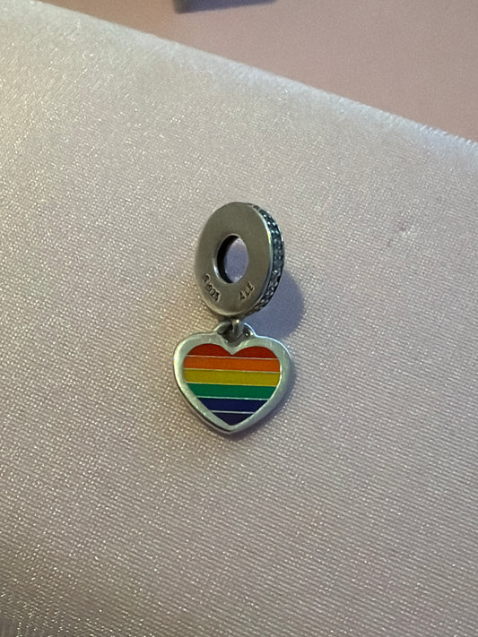 Genuine Pandora Enamel Rainbow Gay Pride 2026 LGBT Dangle LOVE Charm