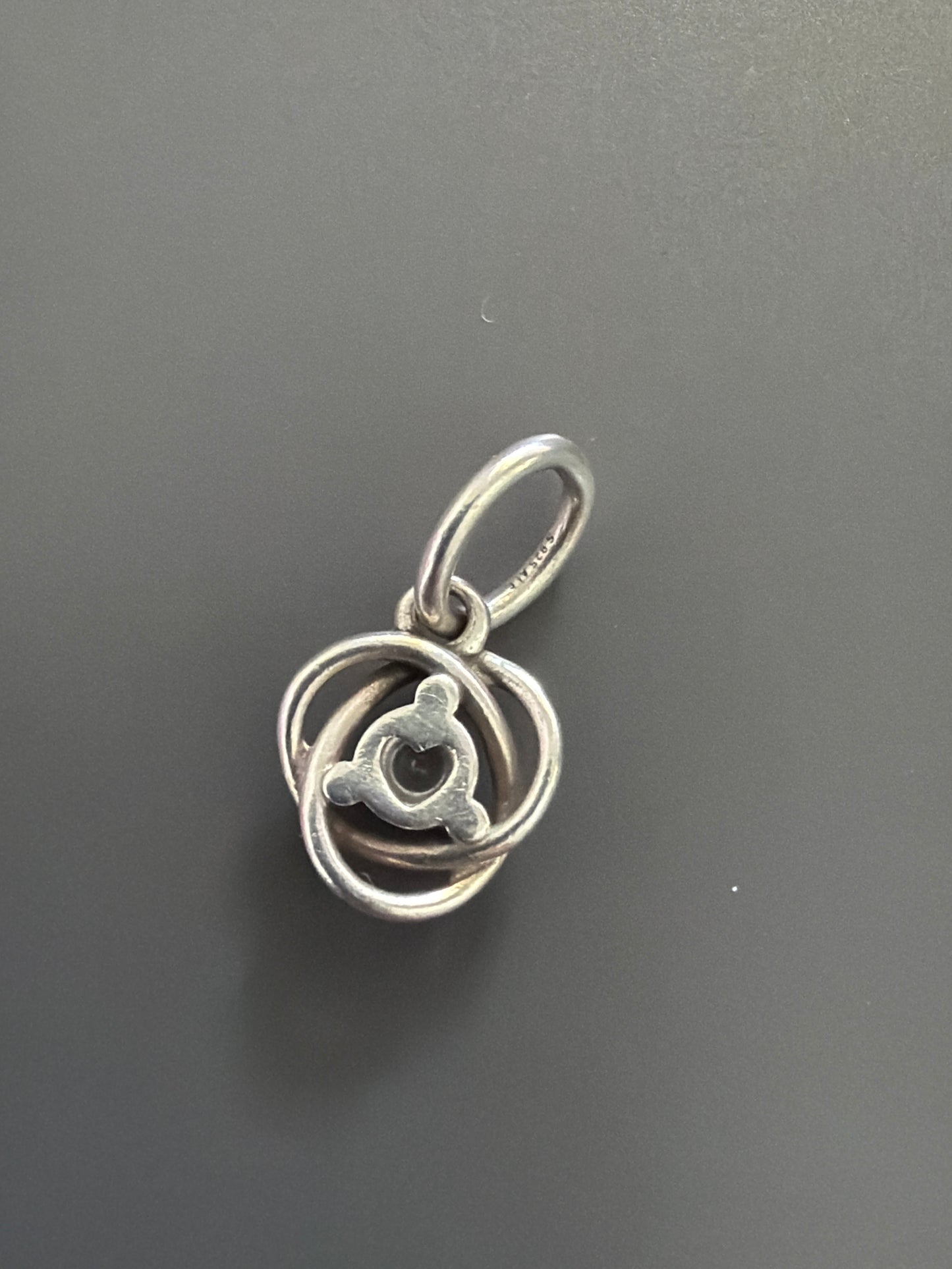 Genuine Pandora Eternity April Clear Moonstone Birthstone Pendant Dangle Charm