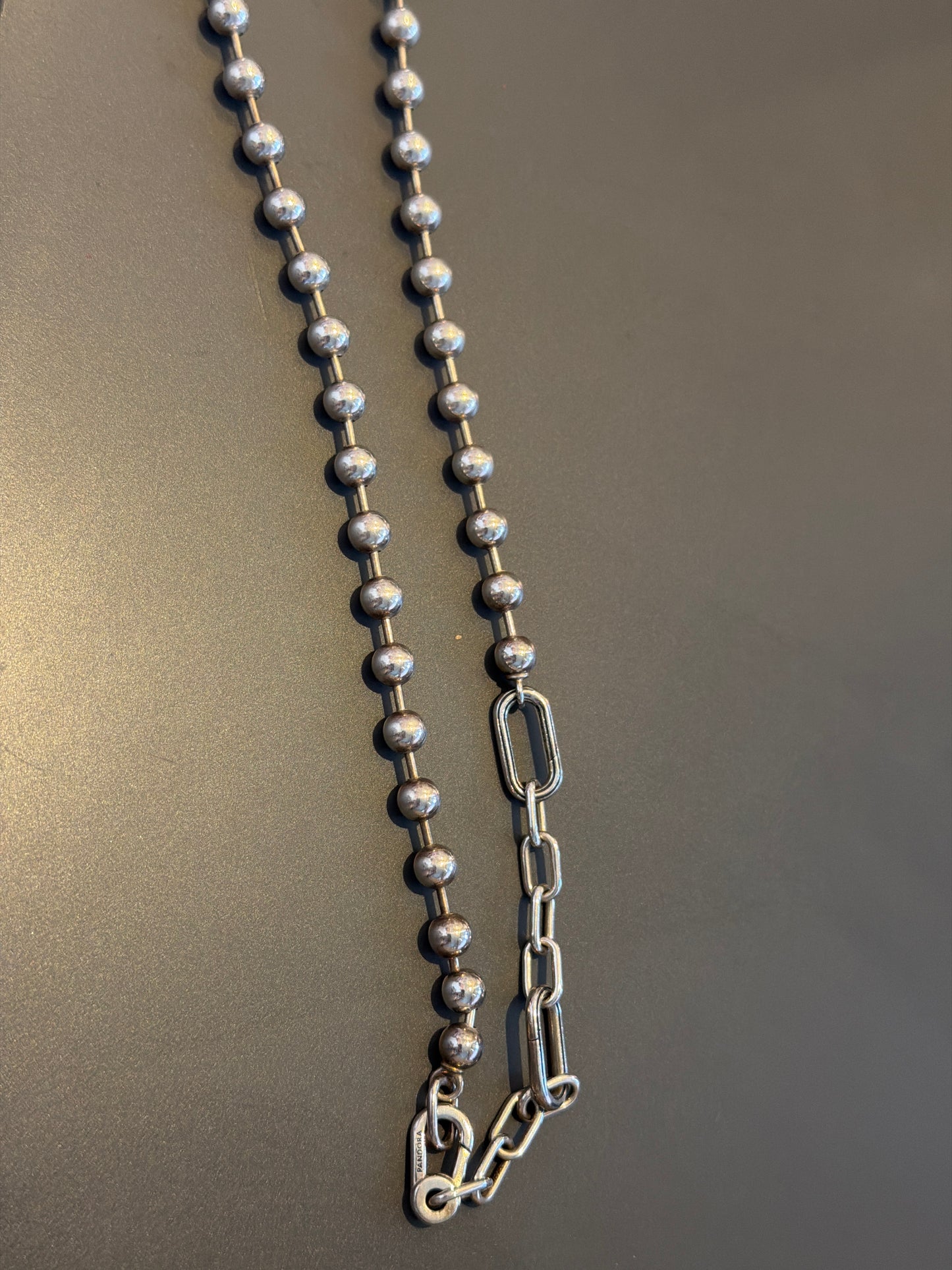 Genuine Pandora ME Metal Bead & Link Chain Necklace