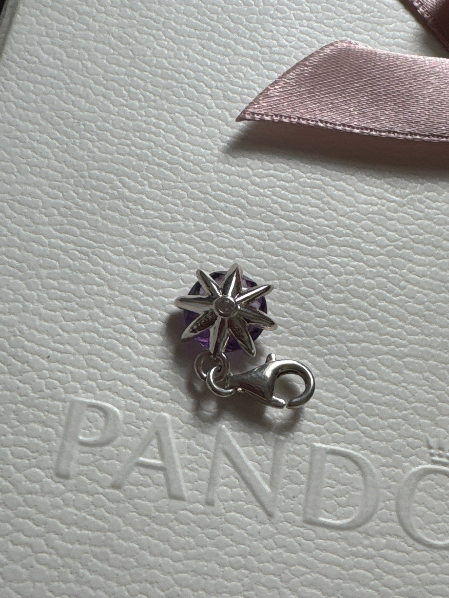 Genuine Thomas Sabo Purple June Birthstone Glass Charm Dangle