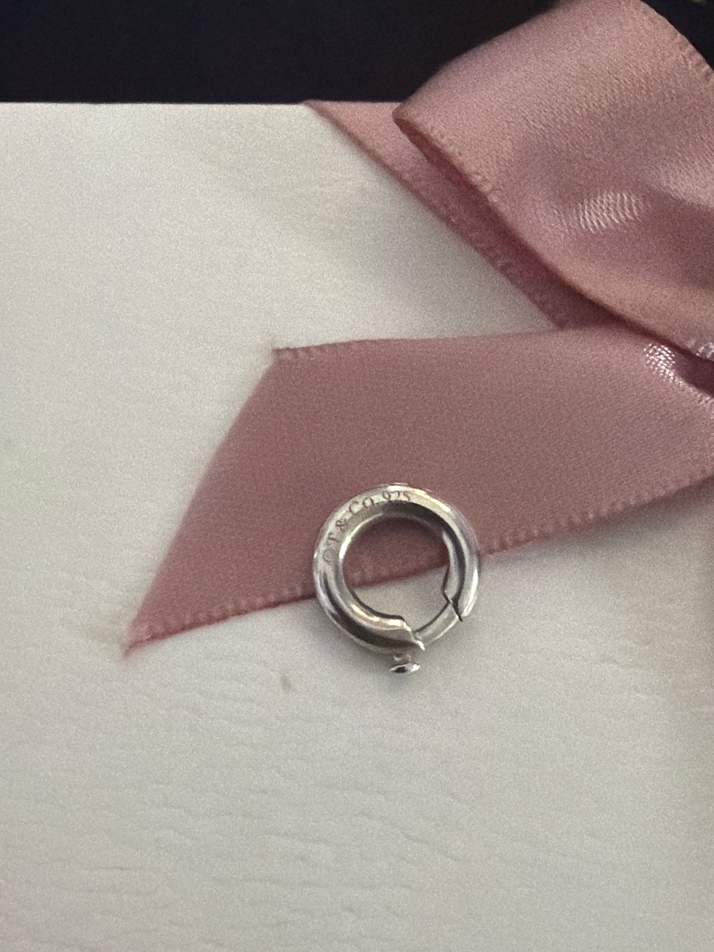 Genuine Tiffany & CO Sterling Silver Charm Jump Hoop Clip Links