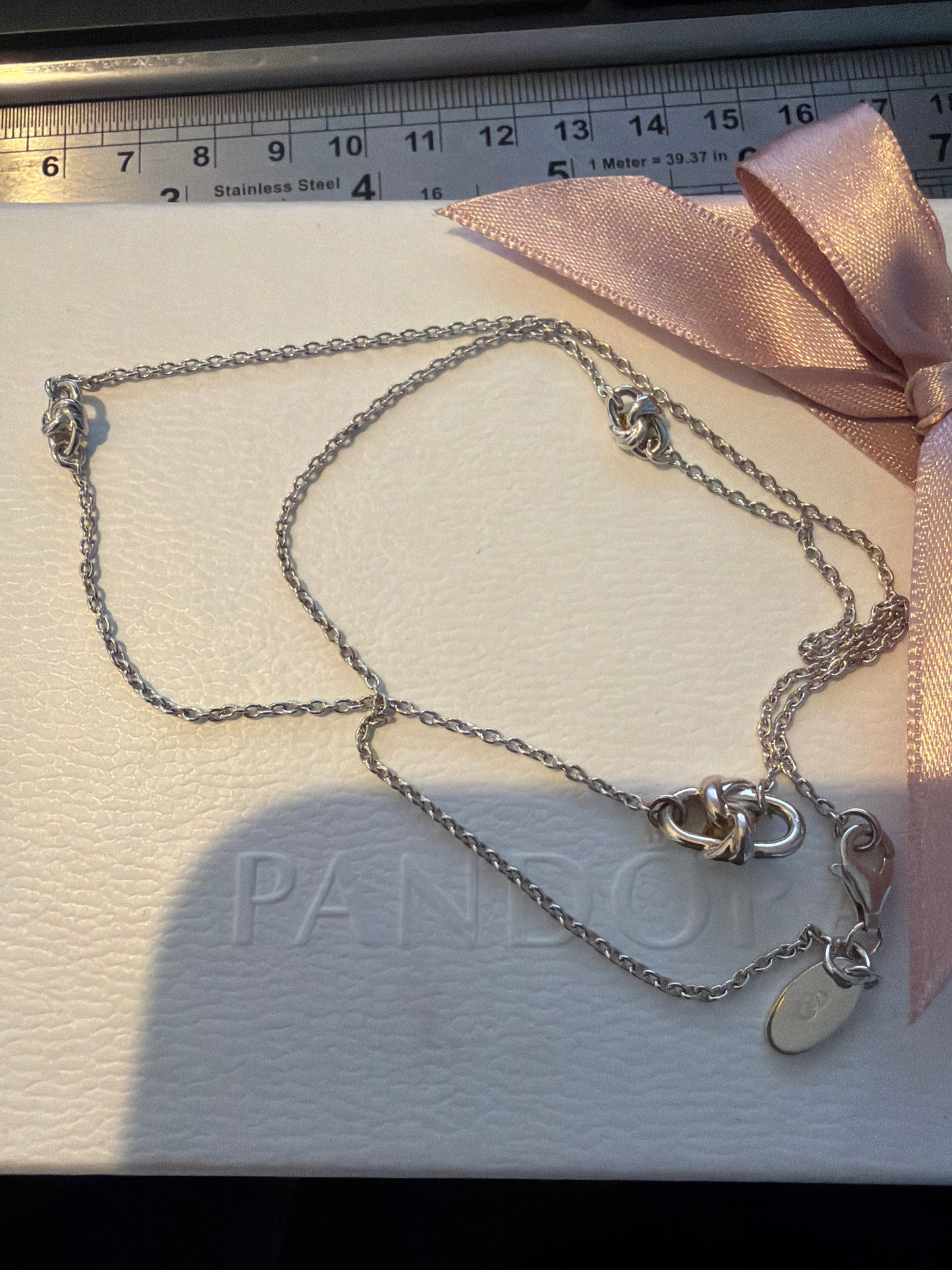 Genuine Links of London Lovers Knot Necklace 45cm