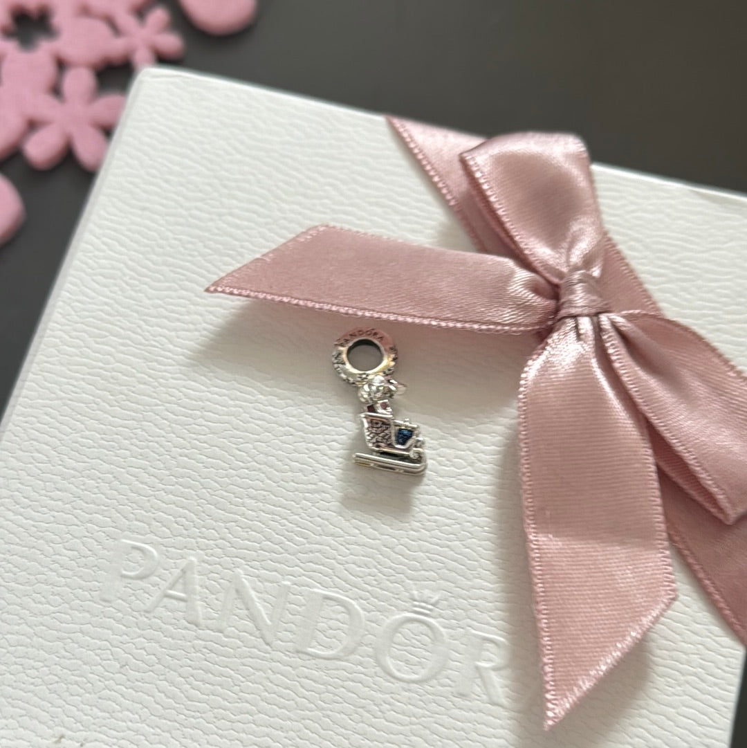Genuine Pandora Santa Sleigh 2023 with Presents Xmas Dangle Charm