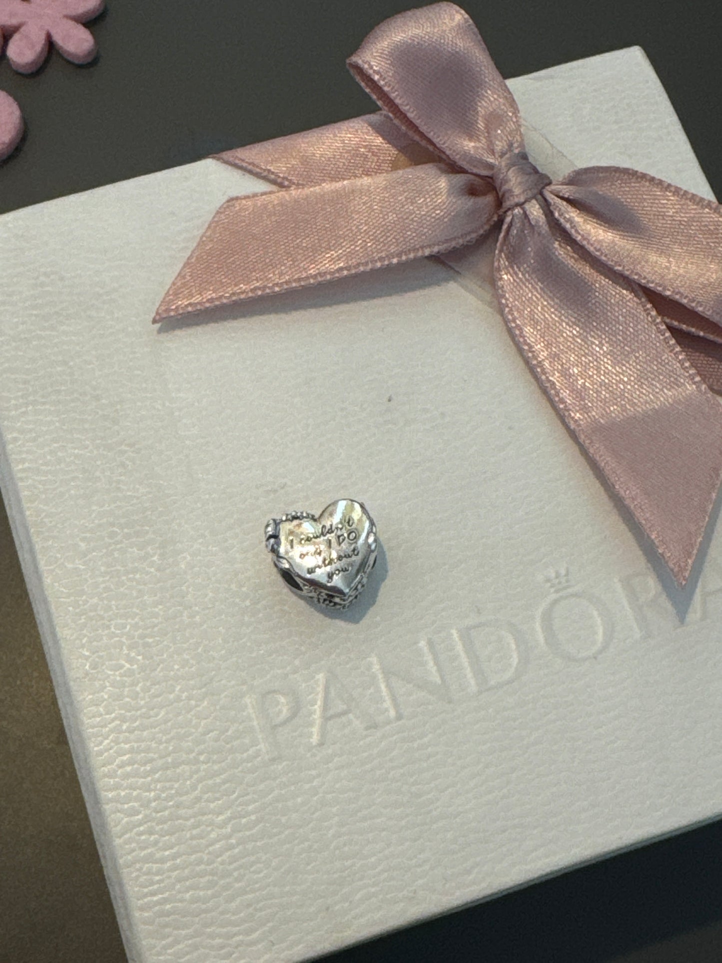 Genuine Pandora Bridesmaid Heart I Couldn't Say I Do Without You Charm