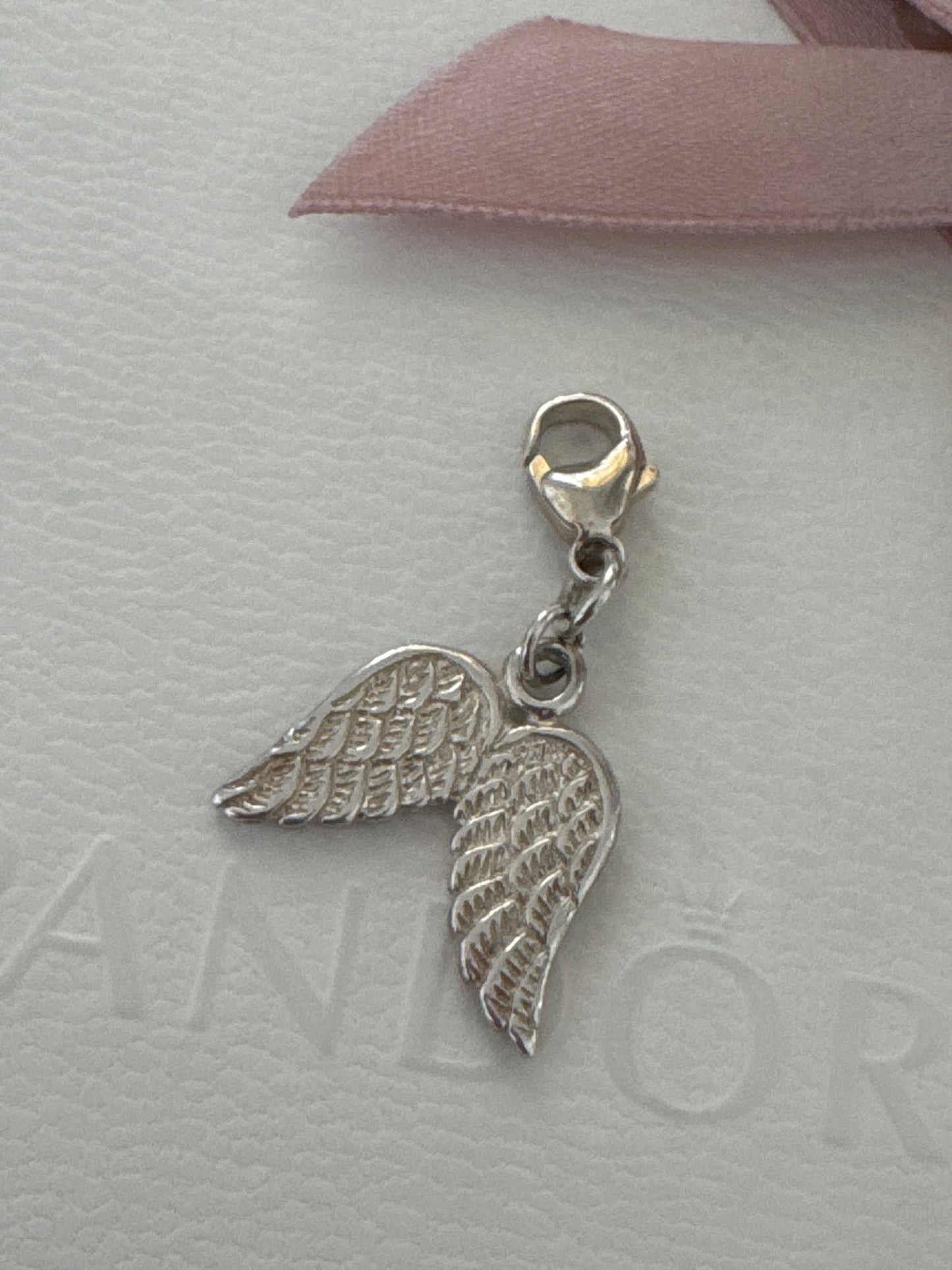 Genuine Thomas Sabo Sterling Silver Feather Angel Wings Clip Charm