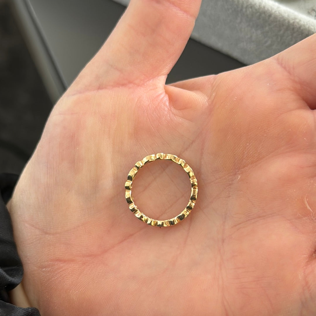 Genuine Pandora Solid Gold G585 Ring 54 Alluring Marquis CZ