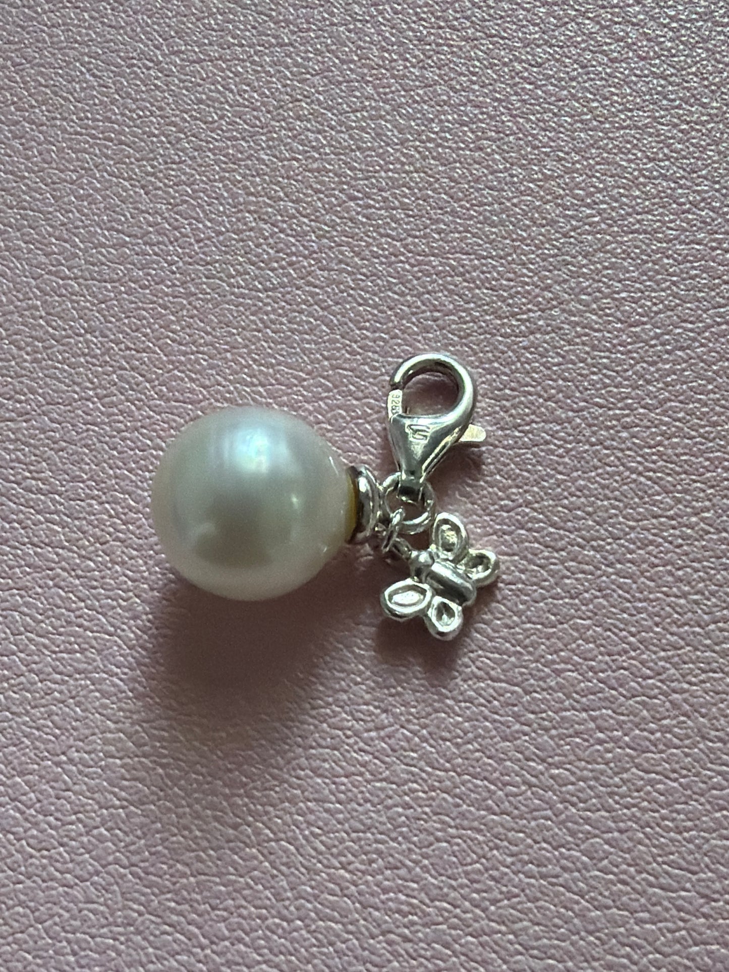 Genuine Thomas Sabo Pearl & Butterfly Dangle Charm