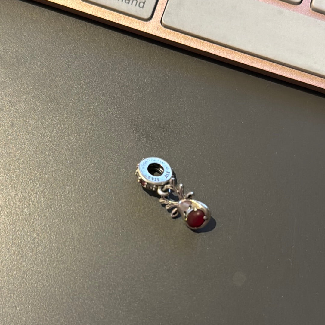 Genuine Pandora Christmas Red Nose New Style Reindeer Charm Rudolph