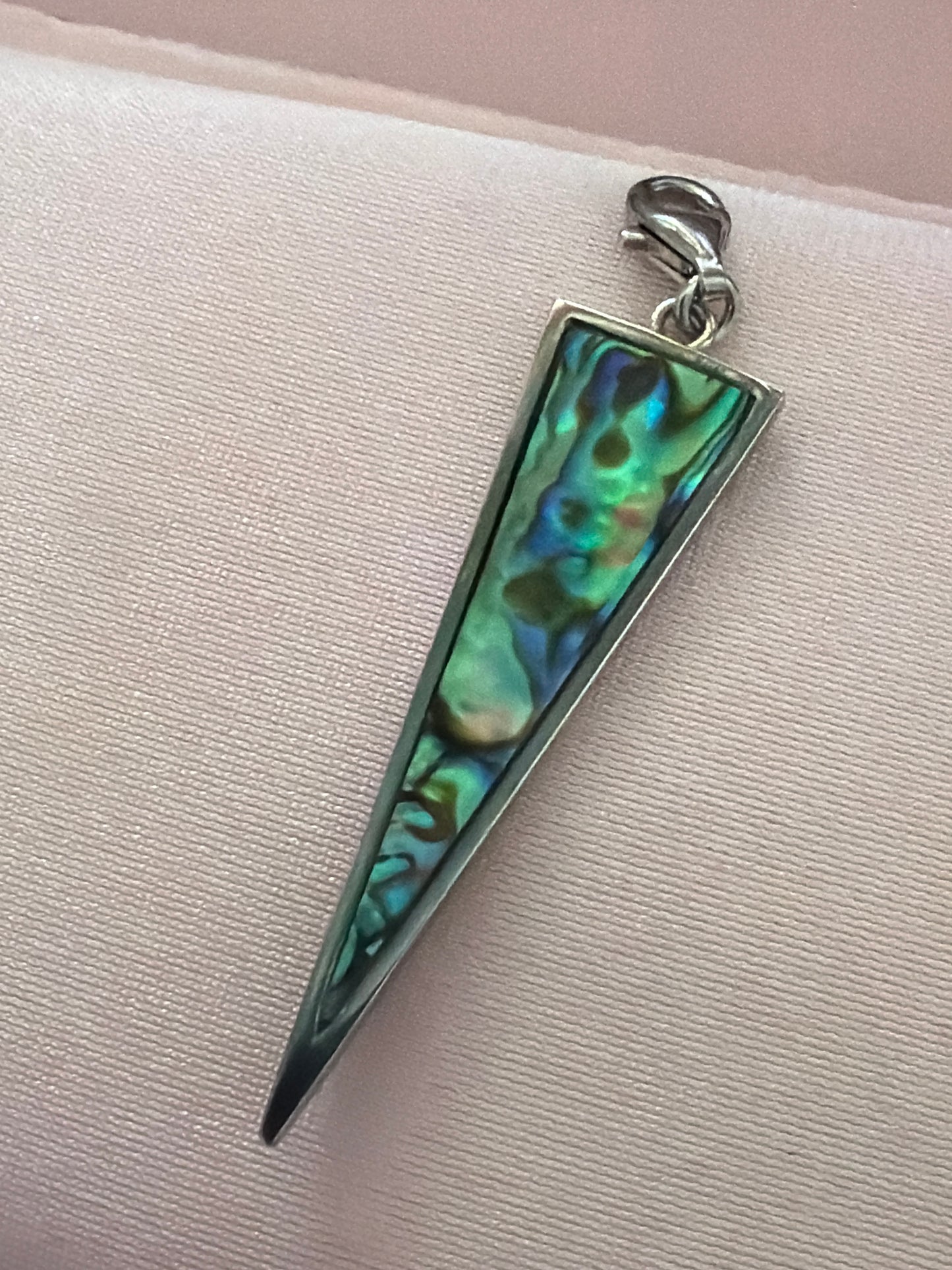 Genuine Thomas Sabo Green Mother of Pearl Triangle Pendant Clip Charm