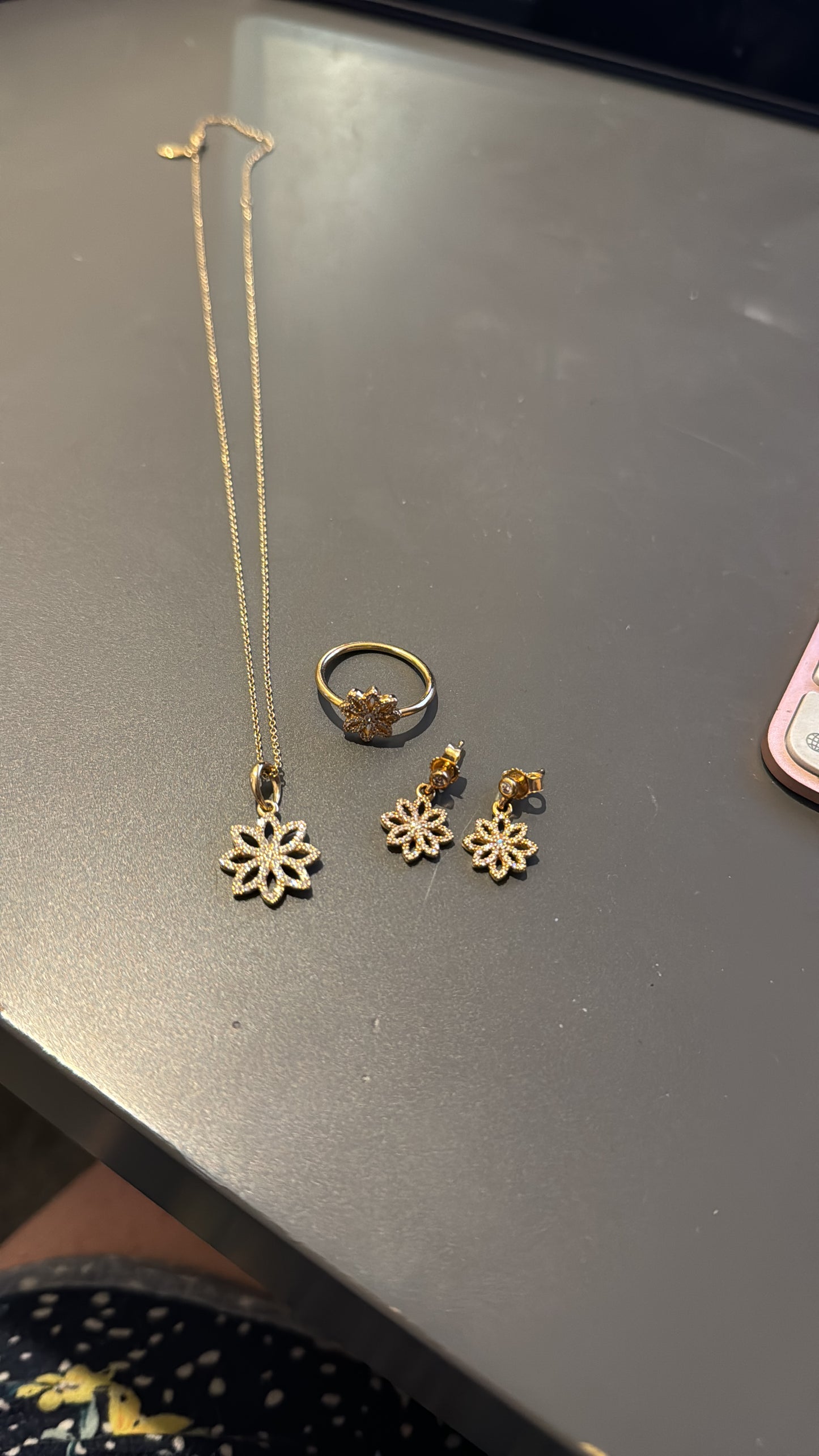 Genuine Pandora RARE HTF Solid Gold 14K Botanique Floral Set