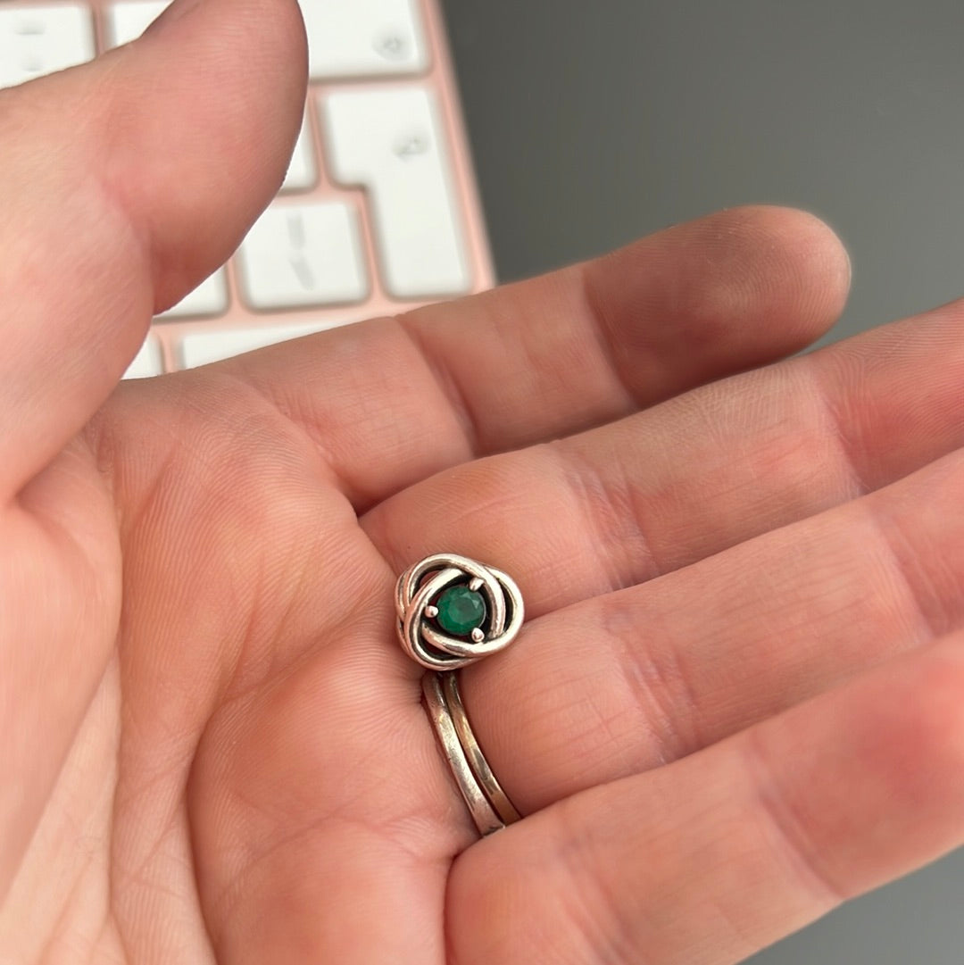 Genuine Pandora Green May Birthstone New Style Eternity Charm
