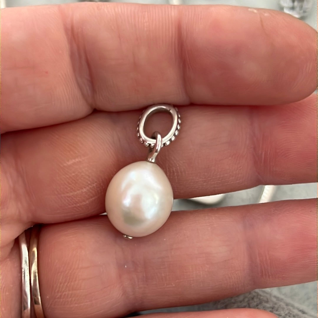 Genuine Pandora New Style Large Pearl Pendant Charm