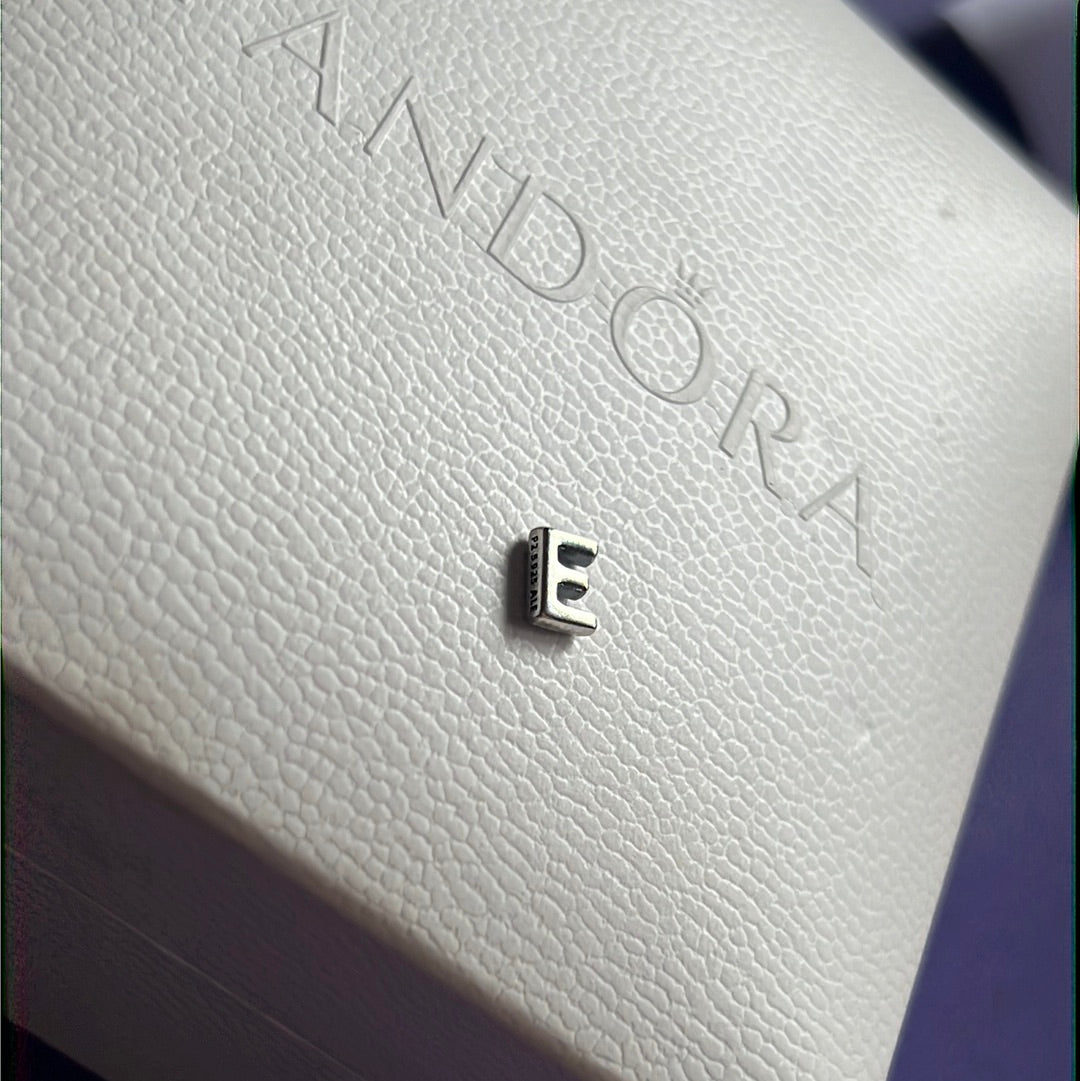 Genuine Pandora Petite Initial E Letter Memory Locket Charm