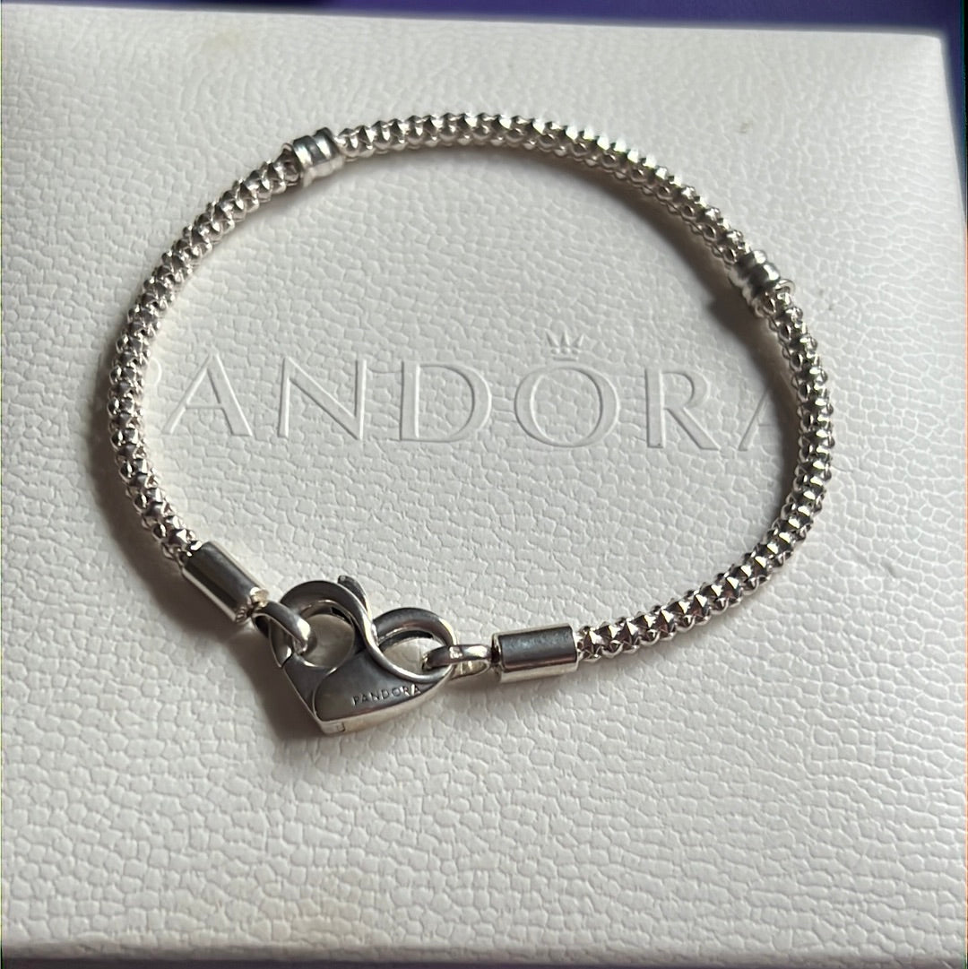Genuine Pandora New Style Studded Chain Heart Clasp 23cm