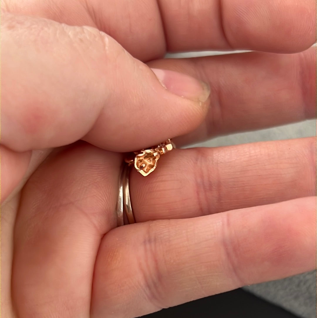 Genuine Pandora Rose Gold Winged Angel CZ Charm