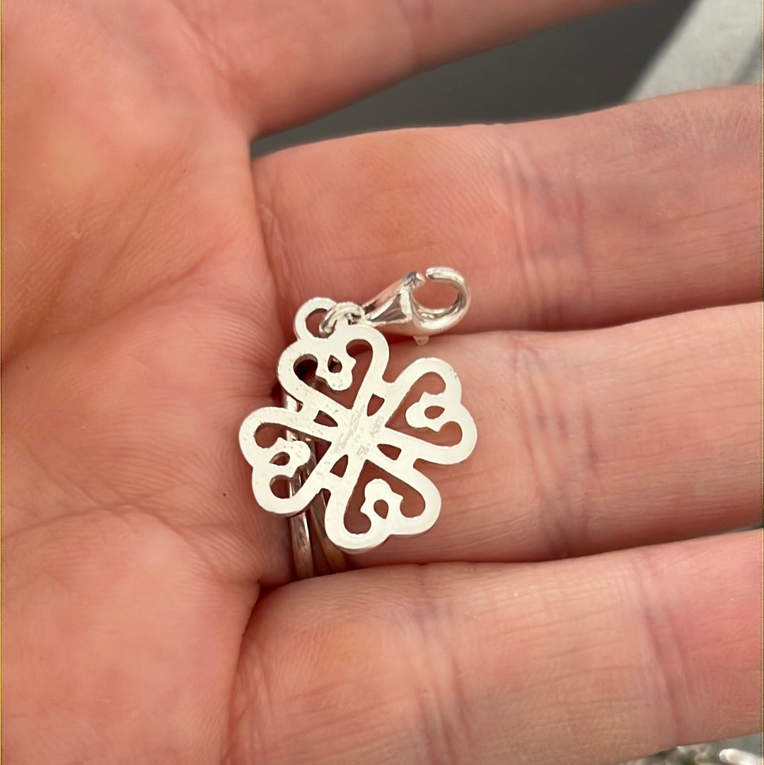 Genuine Thomas Sabo Clover Good Luck CZ Clip Pendant Charm
