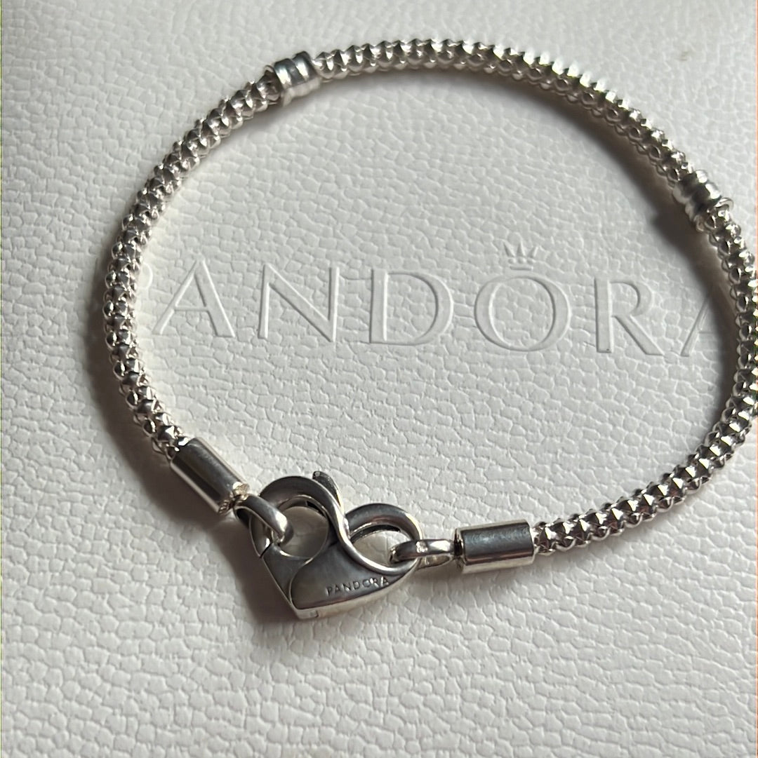 Genuine Pandora New Style Studded Chain Heart Clasp 23cm