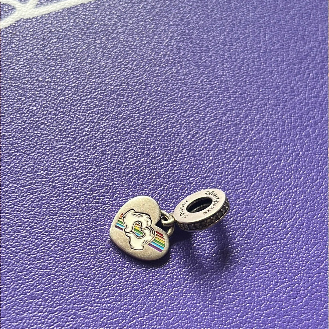 Genuine Pandora Disney Enamel Rainbow Gay Pride 2022 LGBT Dangle LOVE Charm
