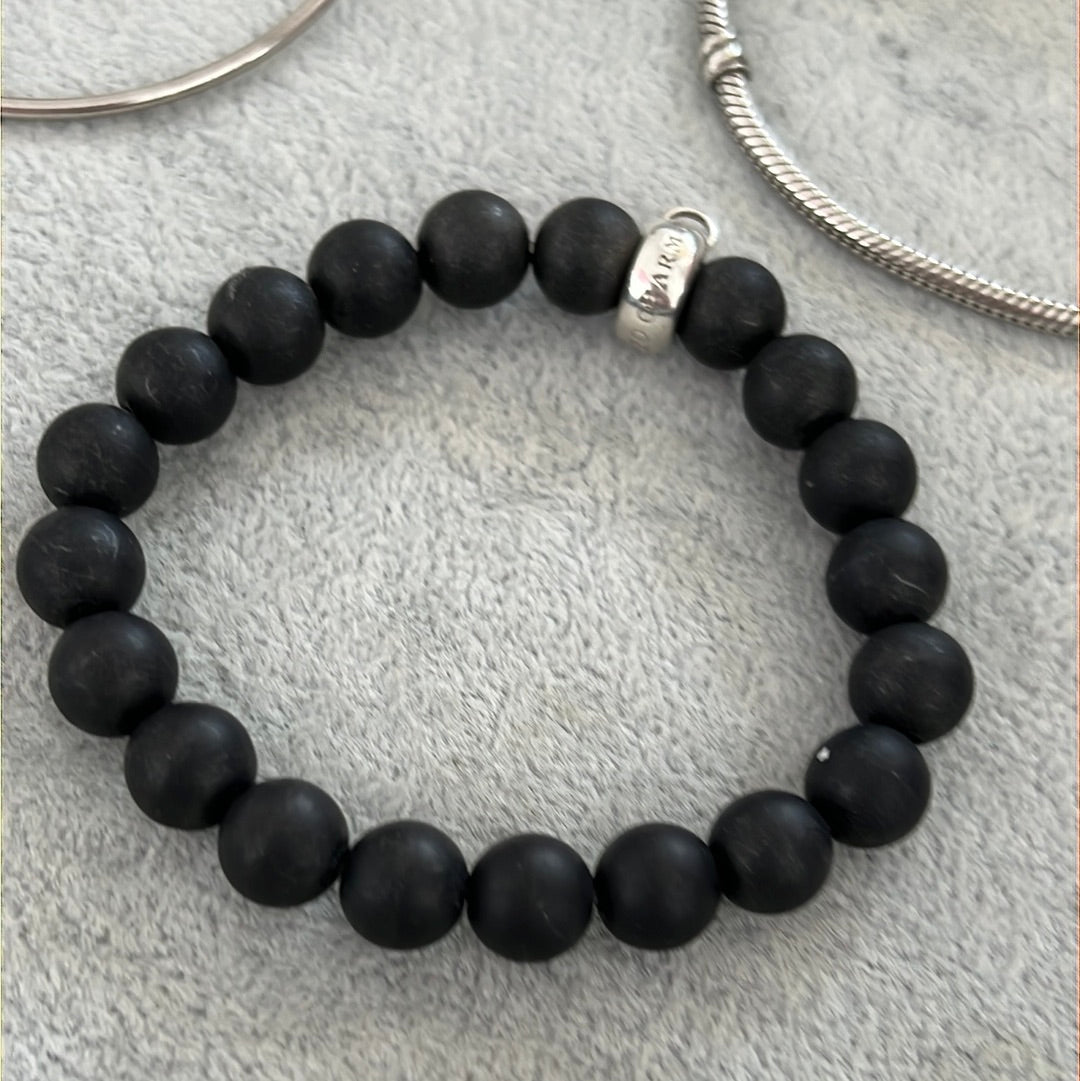 Genuine Thomas Sabo Black Matte Stone Bracelet Medium