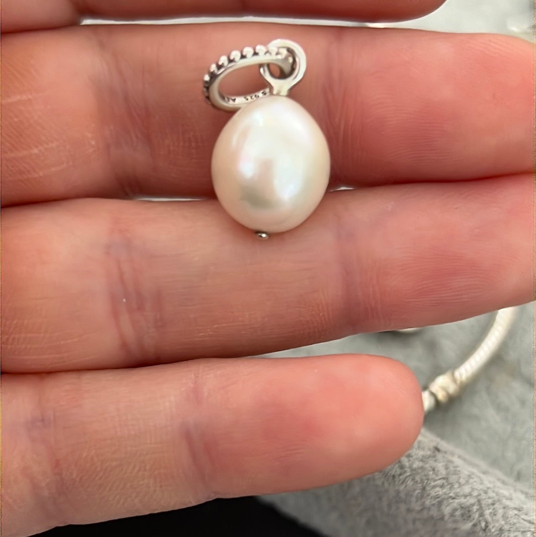 Genuine Pandora New Style Large Pearl Pendant Charm