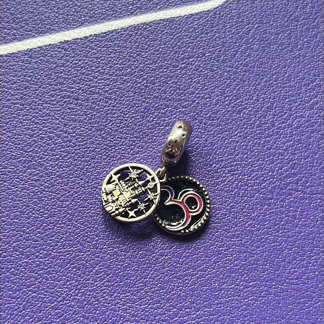 Sterling Silver Disney Land Paris 30th Anniversary Charm