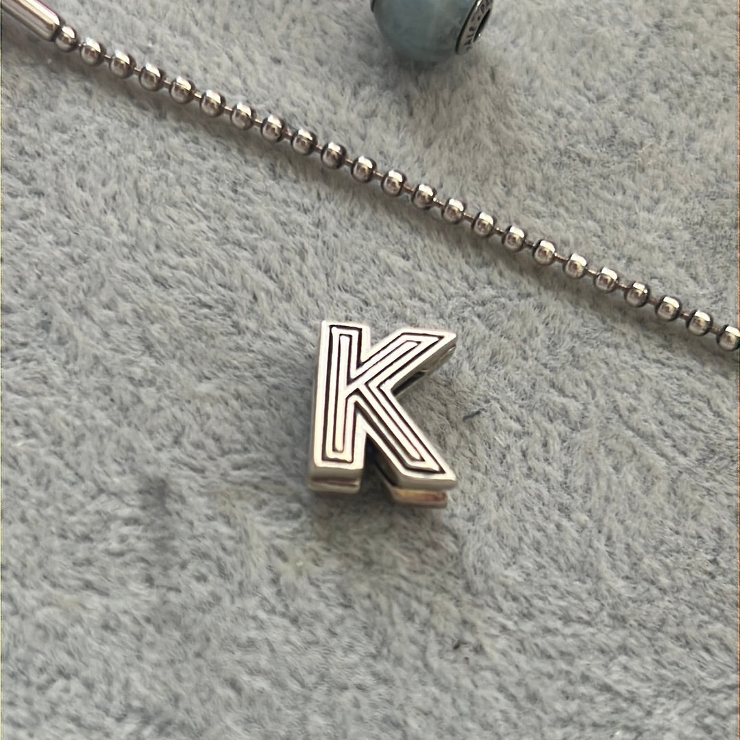 Genuine Pandora Reflexions K Letter Clip