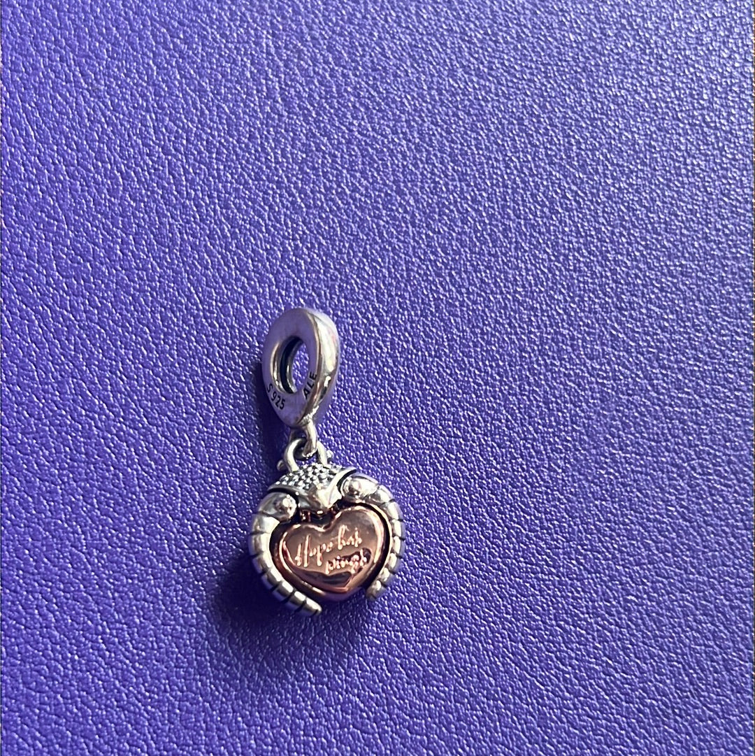 Genuine Pandora Club 2022 Ladybird & Heart Dangle Charm
