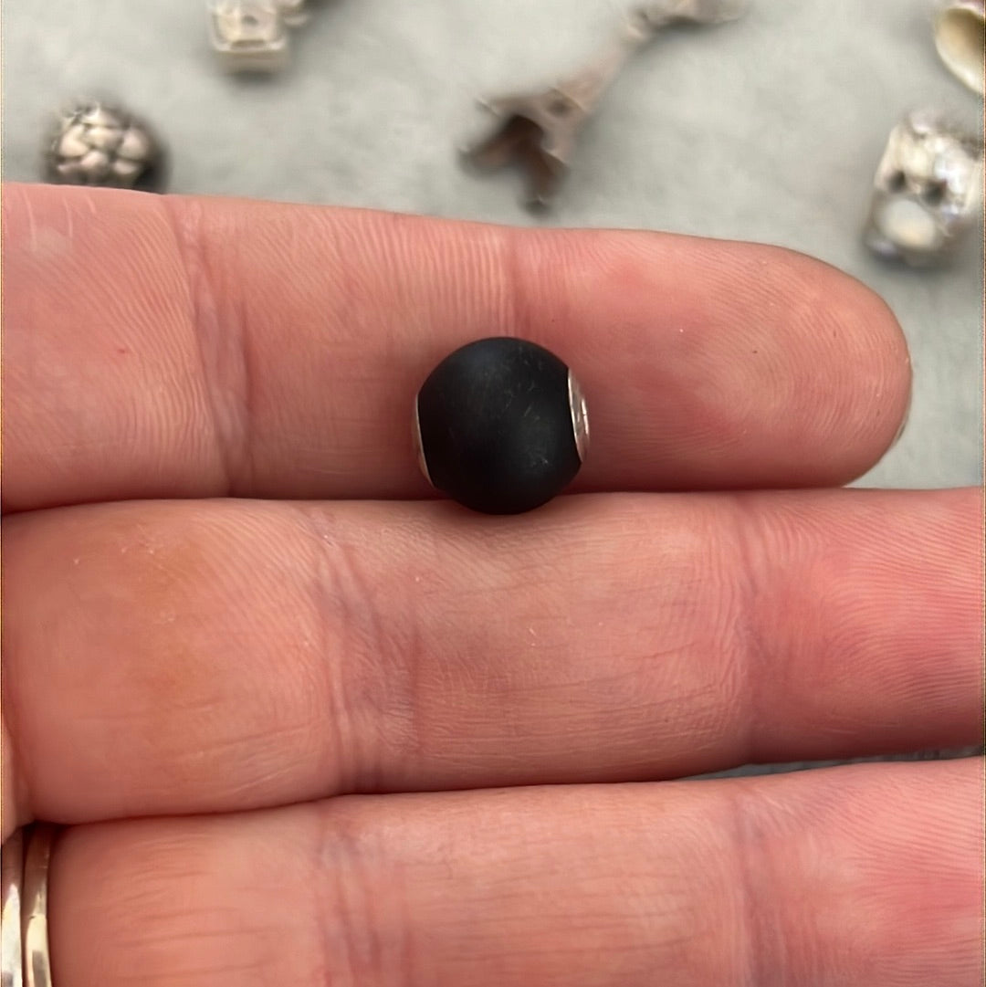 Genuine Thomas Sabo Karma Matte Black Obsidean Charm