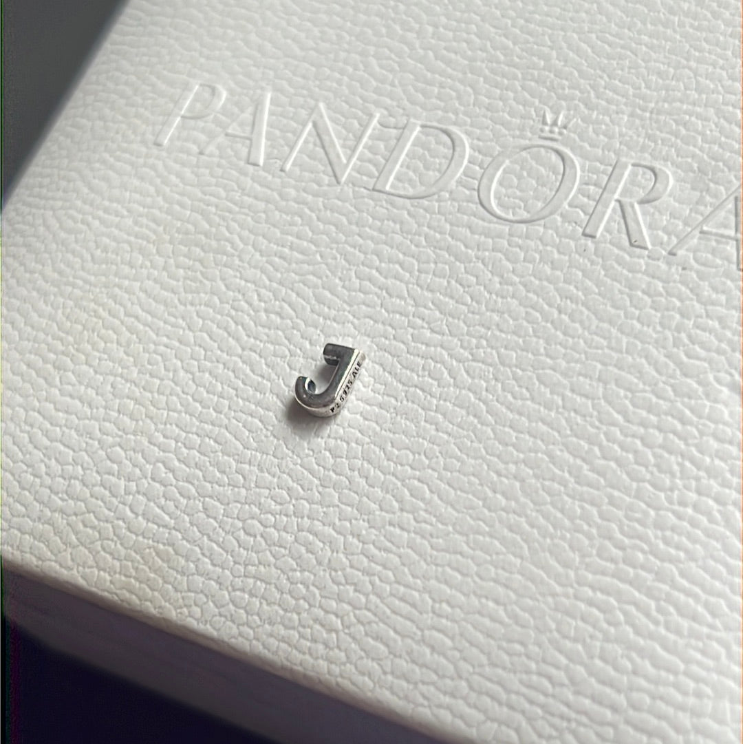 Genuine Pandora Letter J With Hearts Petite Charm