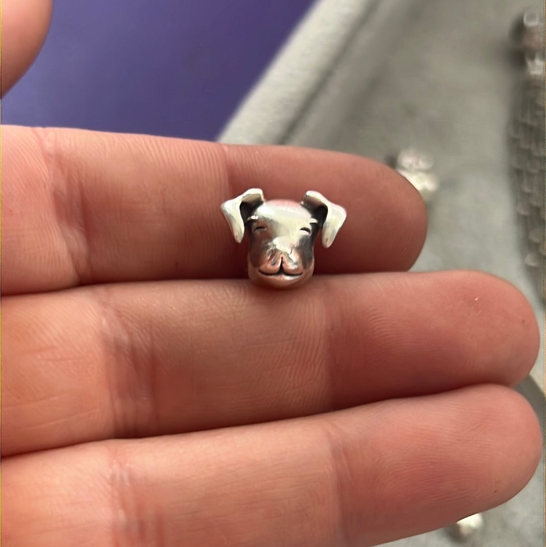 Genuine Chamilia Dog Face Charm Animal