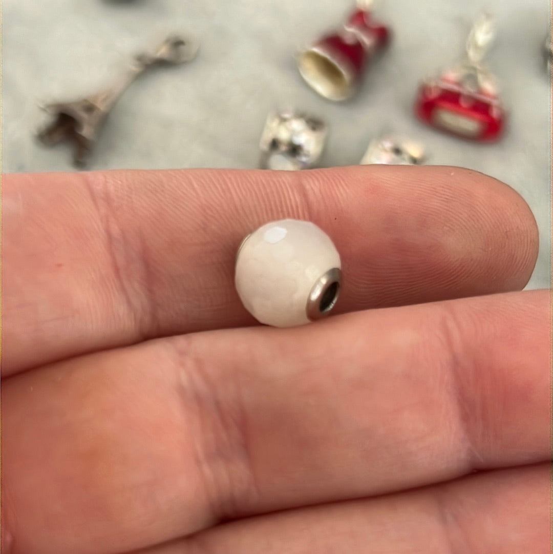 Genuine Thomas Sabo Karma White Agate Faceted Charm
