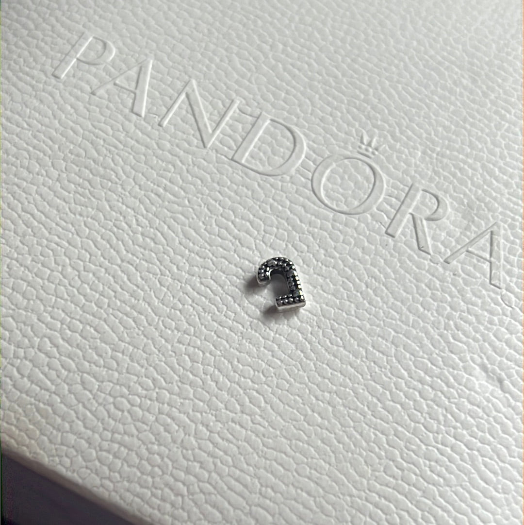 Genuine Pandora Letter J With Hearts Petite Charm