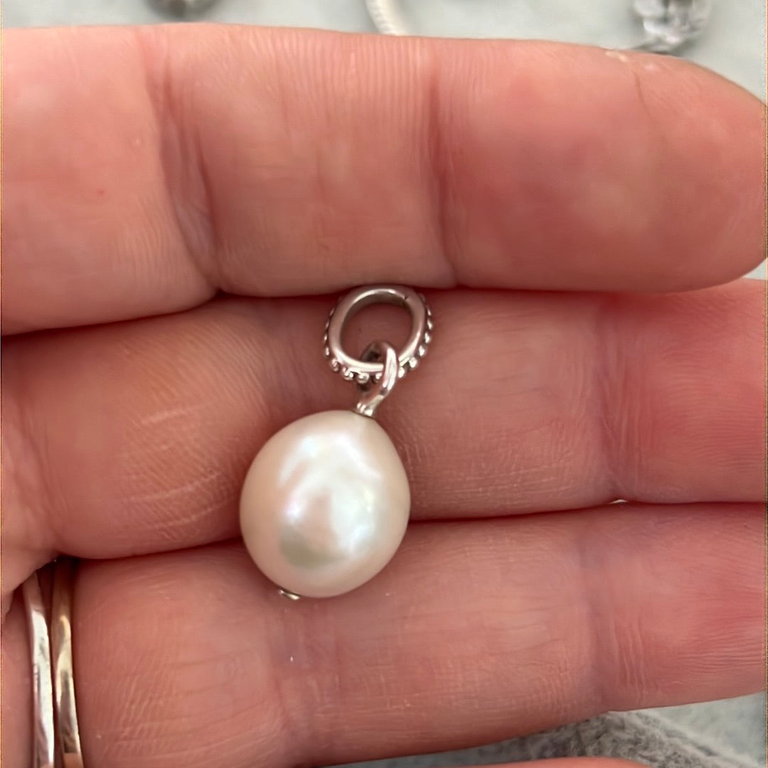 Genuine Pandora New Style Large Pearl Pendant Charm