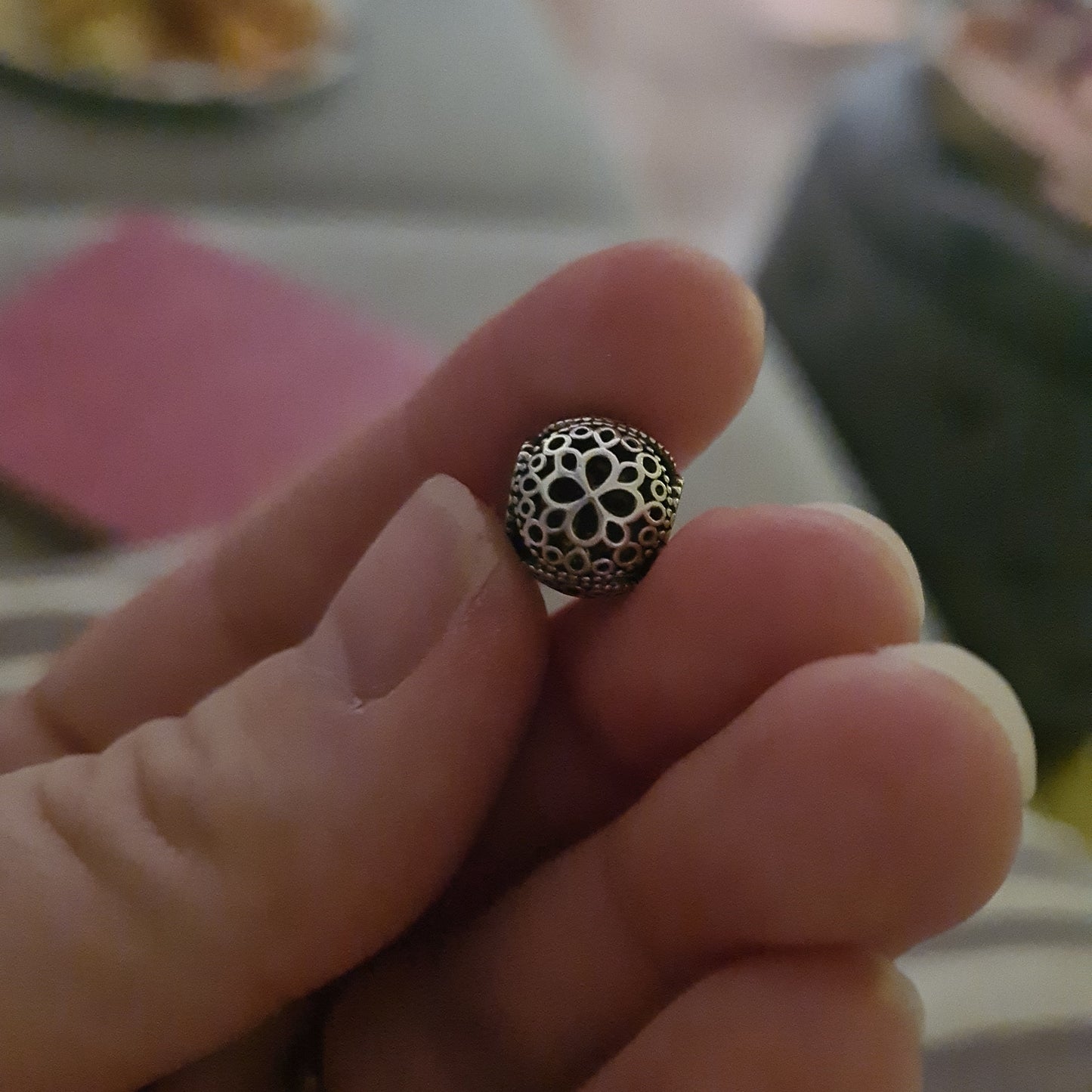 Genuine Pandora Openwork Flower Charm