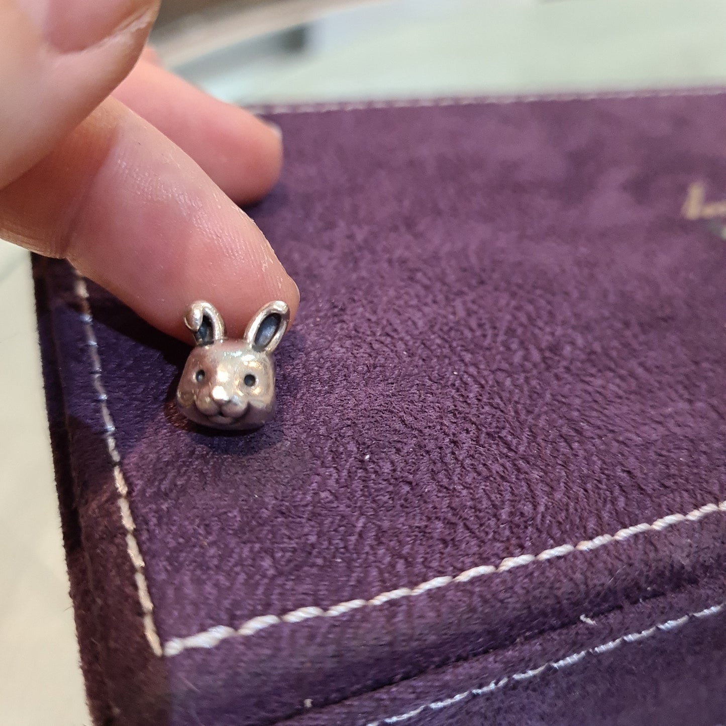 Genuine Pandora Rabbit Bunny Face Charm