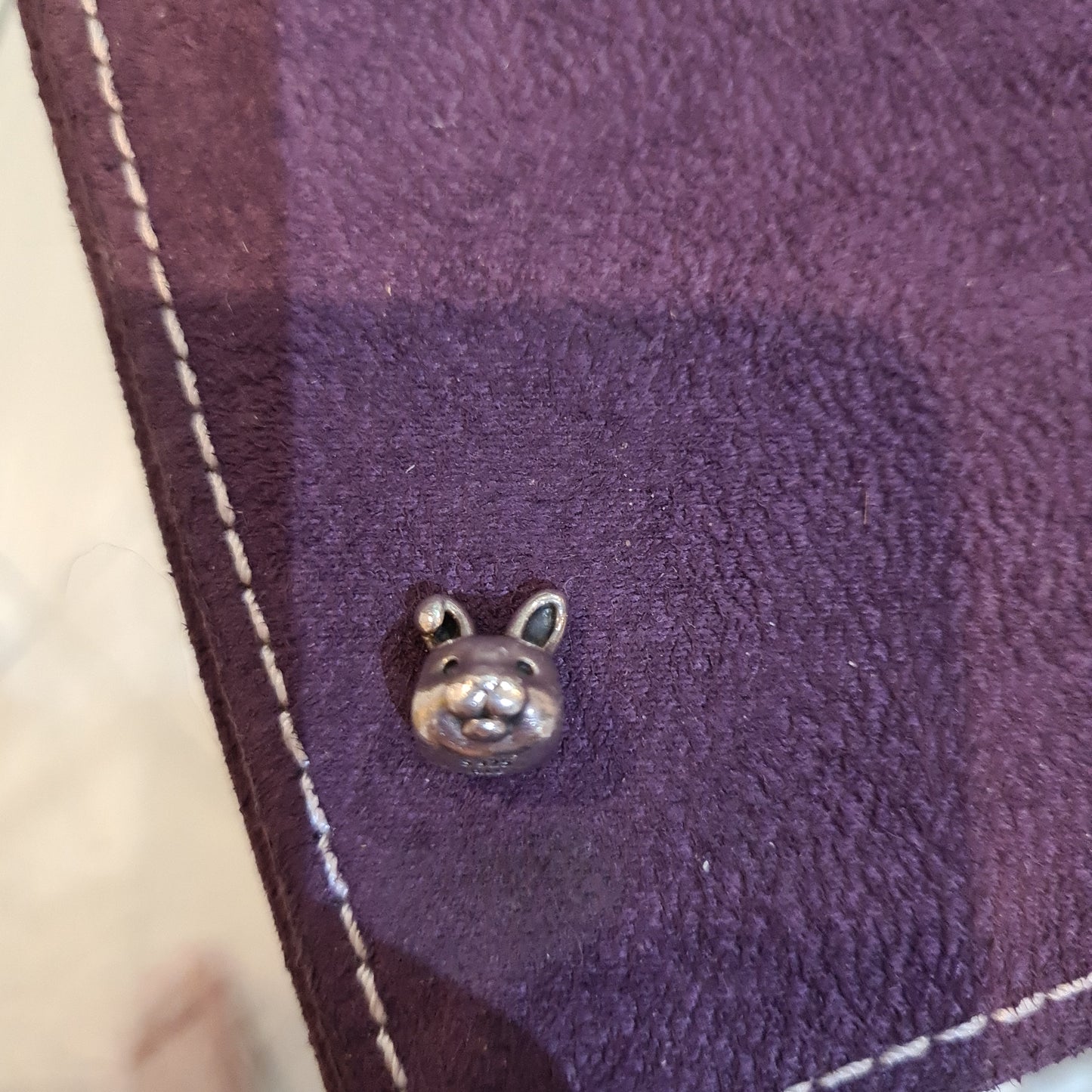 Genuine Pandora Rabbit Bunny Face Charm
