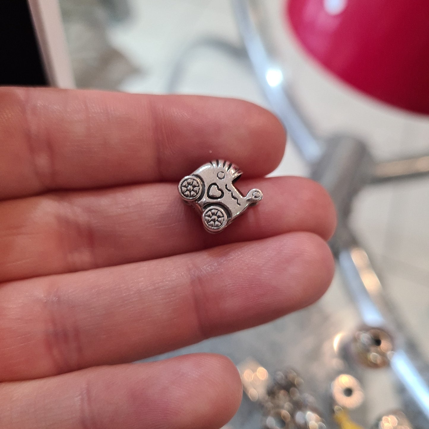 Genuine Pandora Pram Carriage Stroller Pushchair Baby Charm