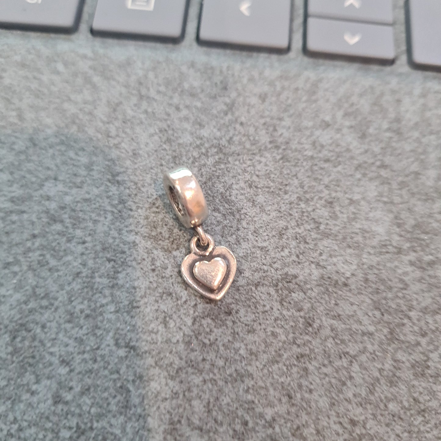Genuine Pandora Double Dangle Heart Charm
