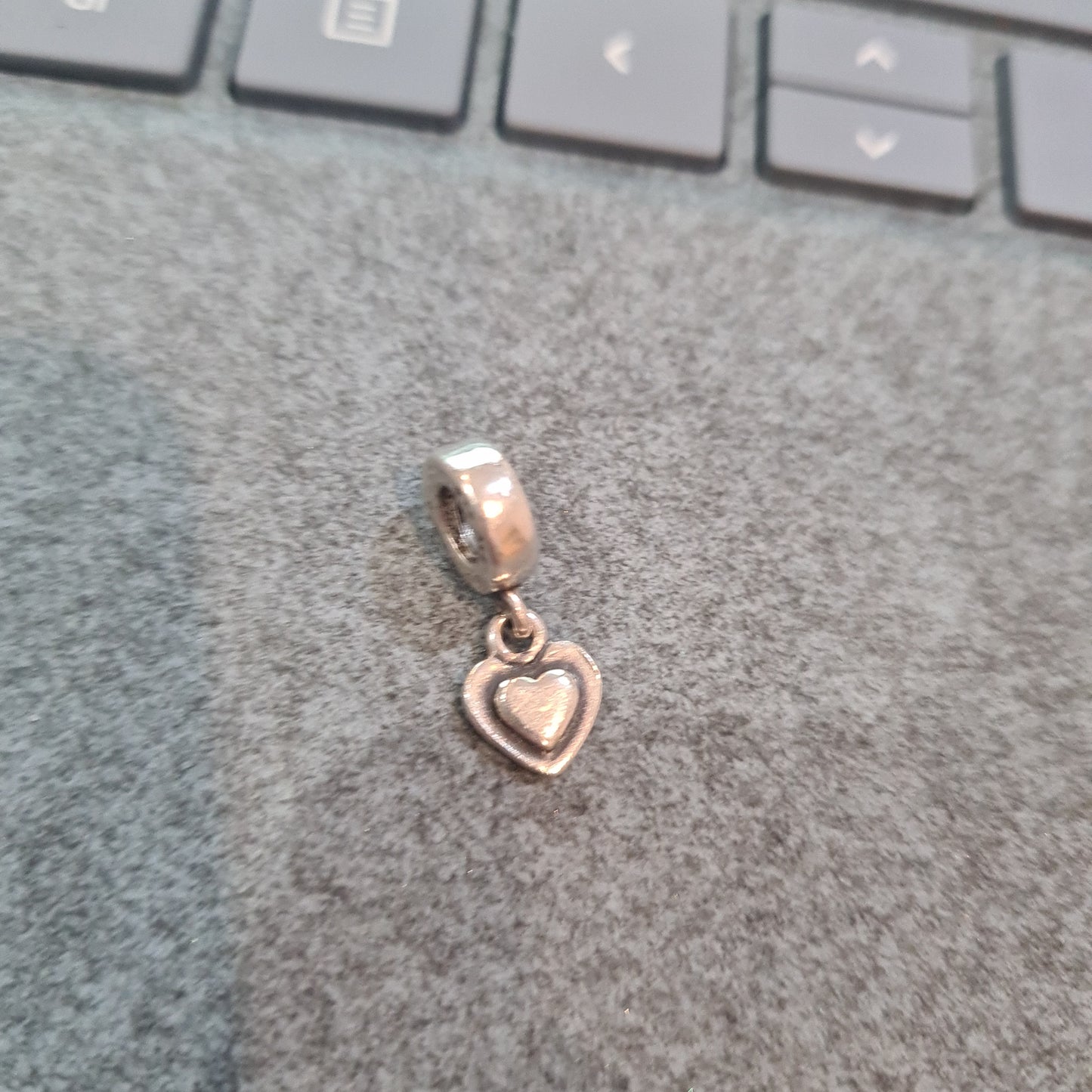 Genuine Pandora Double Dangle Heart Charm
