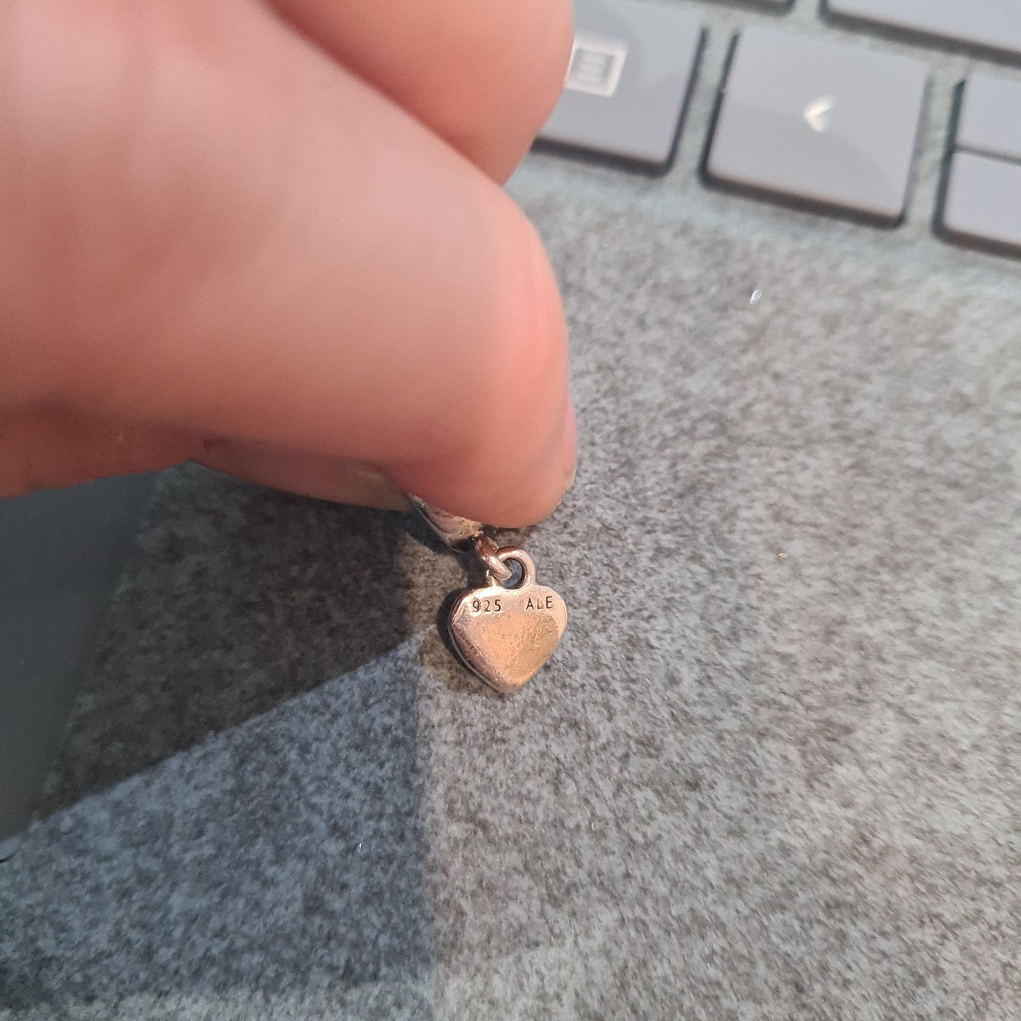Genuine Pandora Double Dangle Heart Charm