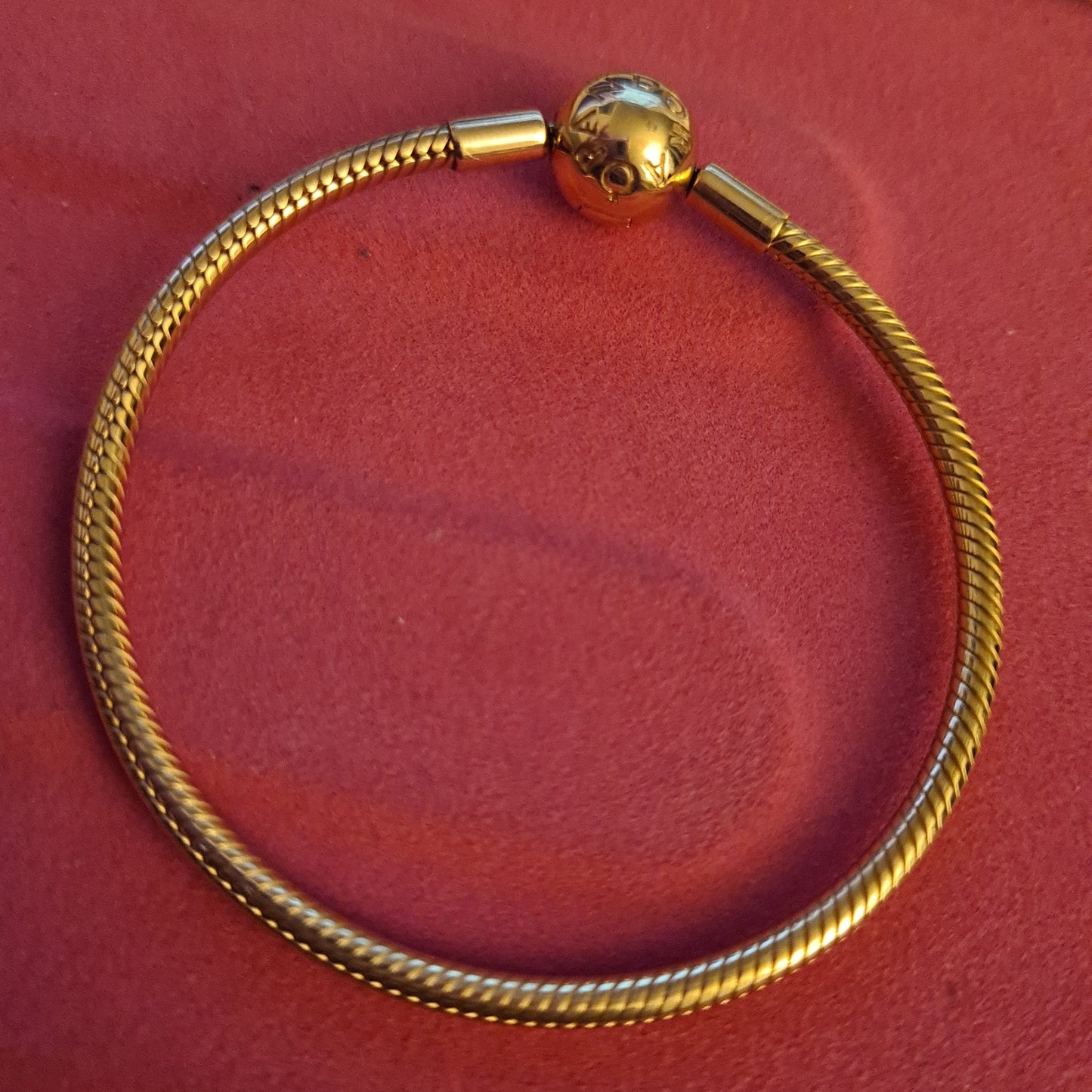 Genuine Pandora Rose Gold Smooth Snake Chain 18cm New Style